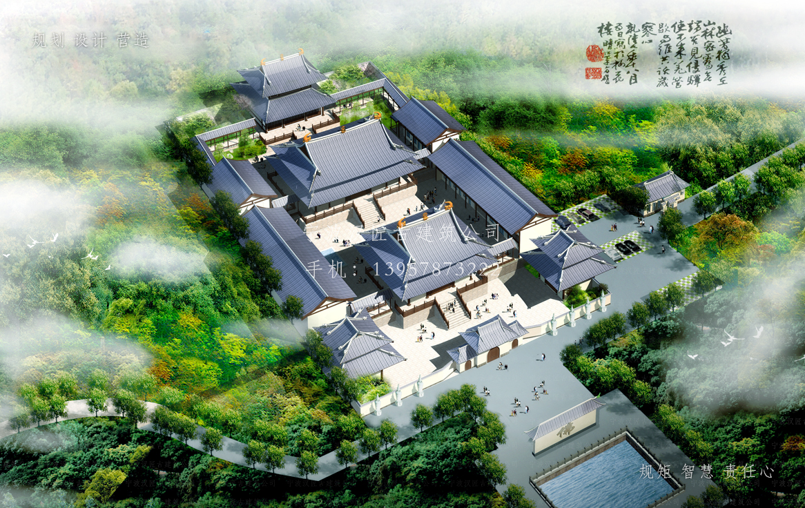 江苏依云寺建筑规划设计图
